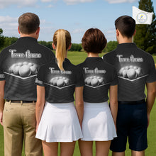 Load image into Gallery viewer, Black Golf Polos Shirts For Mens Custom Golf Ball Clubs, Best Golf Gift Custom Name For Team Name NHT628