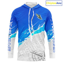 Load image into Gallery viewer, Tuna Fishing Custom Hooded Fishing Shirts Long Sleeve For Men, Tuna Saltwater Fishing Shirt NHT645