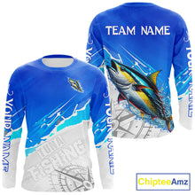 Load image into Gallery viewer, Tuna Fishing Custom Fishing Shirts Long Sleeve For Men, Tuna Saltwater Fishing Shirt NHT645