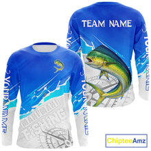 Load image into Gallery viewer, Mahi Mahi( Dorado) Fishing Custom Fishing Shirts Long Sleeve For Men, Mahi Mahi Saltwater Fishing Shirt NHT646