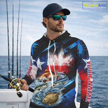 Load image into Gallery viewer, Texas Grand Slam Custom Fishing Shirts Long Sleeve Hooded, Texas Flag Fishing Jersey NHT506