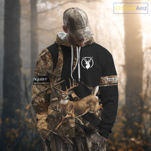 Load image into Gallery viewer, Deer Hunting Big Buck Jumping Camouflage Custom Name All Over Print Shirt Deer Hunting Gifts NHT195