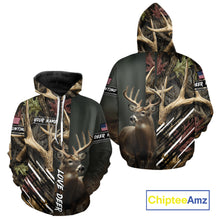 Load image into Gallery viewer, Custom Deer 3D Hunting Shirt, Antler Camo Design, Personalized Name Hunting Gift for Men NHT286