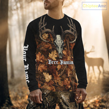 Load image into Gallery viewer, Deer Hunting Orange Camouflage Custom Name 3D Shirts, Custom Deer Hunting Clothes NBT194