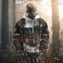 Load image into Gallery viewer, Personalized Wild Boar Hunting Camo 3D Print Custom Name Shirts, Hunting Gifts NBT195