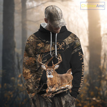 Load image into Gallery viewer, Whitetail Deer Hunting Fall Camo Shirts for Men, Best Gift Ideas for Hunter NBT200
