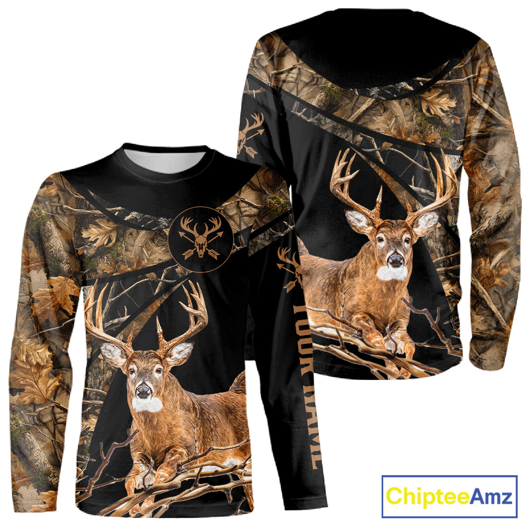 Whitetail Deer Hunting Fall Camo Shirts for Men, Best Gift Ideas for Hunter NBT200