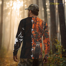 Load image into Gallery viewer, Orange Camo Deer Hunting Hoodie, Longsleeve Shirt for Red Deer Hunting Season, Hunter Gifts NBT11