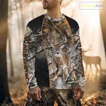 Load image into Gallery viewer, Deer Hunting Custom Name Hoodie Forest Camouflage Hunting Shirt for Men NBT310