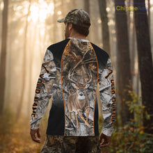 Load image into Gallery viewer, Deer Hunting Custom Name Hoodie Forest Camouflage Hunting Shirt for Men NBT310