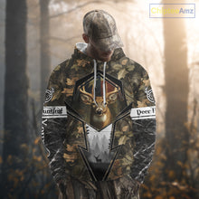 Load image into Gallery viewer, Deer Hunting Camouflage TX Flag Custom Name All Over Print Shirts, Personalized Hunting Clothes NBT110