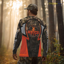 Load image into Gallery viewer, Orange Deer Hunting Brown Camouflage 3D Custom Name Shirts, Best Camo Deer Hunting Gift NBT204