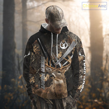 Load image into Gallery viewer, Whitetail Deer Hunting 3D All Over Printed Hoodie, Sweatshirt Hunting for Men NBT315