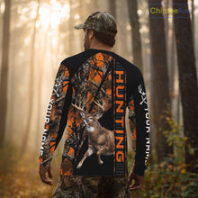 Load image into Gallery viewer, Personalized Whitetail Deer Hunting Orange Camo 3D All Over Printed Hoodie Hunting Shirt NBT316