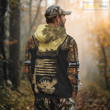 Load image into Gallery viewer, Custom Deer Hunting Season Camo Shirt for Men, Hunting Apparel for Deer Hunters, Hunting Gifts NBT116