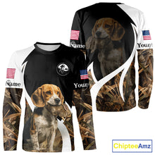 Load image into Gallery viewer, Personalized Rabbit Hunting Beagle Dog American Flag Details Camo 3D Shirts, Rabbit Hunting Gifts NBT216
