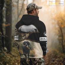 Load image into Gallery viewer, Duck Hunting Black Labrador Retriever Camouflage 3D Printed Shirts, Duck Hunting Camo Shirt NBT218