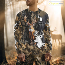 Load image into Gallery viewer, Personalized Deer Hunting 3D All Over Printed Hoodie Brown Leaves Camo, Hunting accessories NBT318
