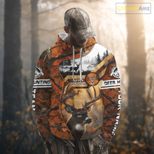 Load image into Gallery viewer, Fall Camo Whitetail Deer Hunting Shirt with Custom Name – Personalized Hunting Clothes for Men NBT26