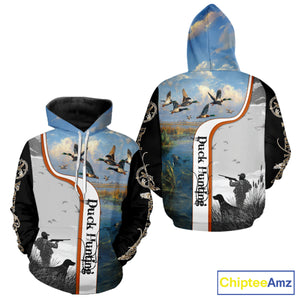 Personalized Duck Hunting Custom Name All Over Print Shirts, Duck Hunting Gifts NBT121