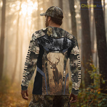 Load image into Gallery viewer, Personalized Whitetail Deer Hunting Forest Camo 3D Printed Shirts, Deer Hunting Camouflage Shirt NBT221