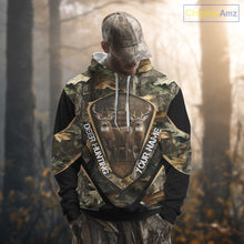 Load image into Gallery viewer, Whitetail Deer Hunting Shirt Custom Name Fall Season Camo, Deer Hunting Clothes For Men NBT325