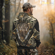 Load image into Gallery viewer, Whitetail Deer Hunting Shirt Custom Name Fall Season Camo, Deer Hunting Clothes For Men NBT325