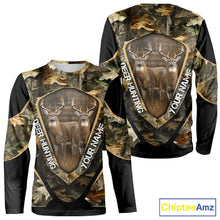 Load image into Gallery viewer, Whitetail Deer Hunting Shirt Custom Name Fall Season Camo, Deer Hunting Clothes For Men NBT325