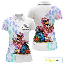 Load image into Gallery viewer, Personalized Womens Argyle Golf Polo Shirt, Custom Name Funny Golf Team Shirts, Golf Lover Gift NBT480