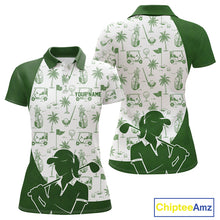 Load image into Gallery viewer, Green Womens Golf Polo Shirts, Funny Golf Icons Athetic Shirt, Golf Gifts For Men NBT481