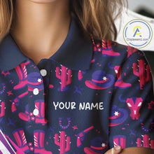 Load image into Gallery viewer, Womens Funny Cowgirl Golf Polo Shirts Golf Outfits, Personalized Golf Gifts NBT484