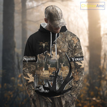 Load image into Gallery viewer, Custom Whitetail Deer 3D All Over Print Shirts, Gift for Men, Hunting Hoodie Long Sleeves NBT336