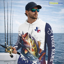 Load image into Gallery viewer, Bass Fishing 3D Texas Flag Western Shirts Customize Bass Fishing Hooded Jerseys, Sun Protection Shirts NBT738