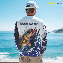Load image into Gallery viewer, Bass Fishing 3D Texas Flag Western Shirts Customize Bass Fishing Jerseys, Sun Protection Shirts NBT738