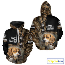 Load image into Gallery viewer, Rabbit Hunting Forest Camo 3D All Over Printed Custom Name Shirt, Rabbit Hunting Gifts NBT141