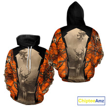 Load image into Gallery viewer, Orange Camouflage Deer Hunting Shirts, Hunting Clothes for Men, Deer Hunting Gifts NBT227
