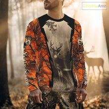 Load image into Gallery viewer, Orange Camouflage Deer Hunting Shirts, Hunting Clothes for Men, Deer Hunting Gifts NBT227