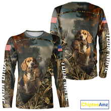 Load image into Gallery viewer, Custom Rabbit Hunting Beagle Dog US Flag Camouflage 3D Shirts, Rabbit Hunting Clothes NBT229