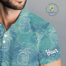 Load image into Gallery viewer, Funny Pineapple Tropical Palm Tree Mens Golf Polo Shirts Custom Golf Shirts For Men NBT511