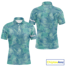 Load image into Gallery viewer, Funny Pineapple Tropical Palm Tree Mens Golf Polo Shirts Custom Golf Shirts For Men NBT511