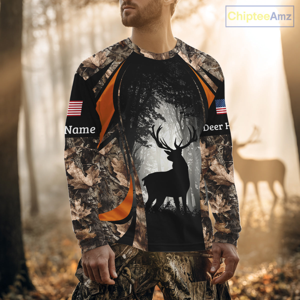 Deer Hunting Fall Forest Camo 3D All Over Printed Shirts, Deer Hunting Season NBT233