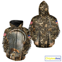 Load image into Gallery viewer, Custom Beagle Dog Rabbit Hunting US Flag Camo Shirts, Rabbit Hunting Gifts for Men NBT234