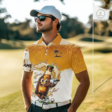 Load image into Gallery viewer, Custom Beer Golf Polo Shirt, Funny Beer Bottle Golfer Polo, Golf Team Name Shirt Beer Lover Golf Gift NBT752