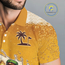 Load image into Gallery viewer, Custom Beer Golf Polo Shirt, Funny Beer Bottle Golfer Polo, Golf Team Name Shirt Beer Lover Golf Gift NBT752