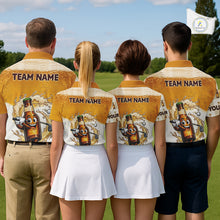 Load image into Gallery viewer, Custom Beer Golf Polo Shirt, Funny Beer Bottle Golfer Polo, Golf Team Name Shirt Beer Lover Golf Gift NBT752