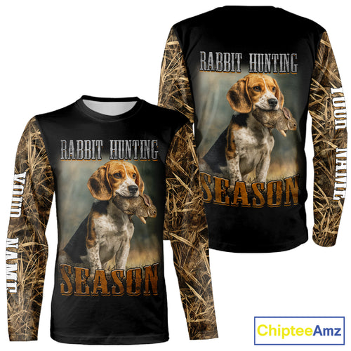 Rabbit Hunting Camouflage 3D Printing Custom Name Shirt, Rabbit Hunting Season NBT147