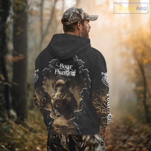 Load image into Gallery viewer, Personalized Wild Hog Hunting Camouflage 3D Shirts, Boar Gifts for Hunter NBT150