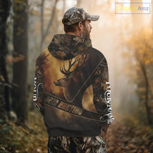 Load image into Gallery viewer, Brown Camo Deer Hunting All Over Printing Shirt with Big Buck - Hunting Clothes for Men NBT50