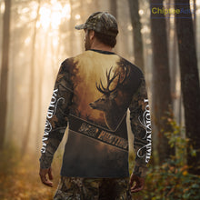 Load image into Gallery viewer, Brown Camo Deer Hunting All Over Printing Shirt with Big Buck - Hunting Clothes for Men NBT50