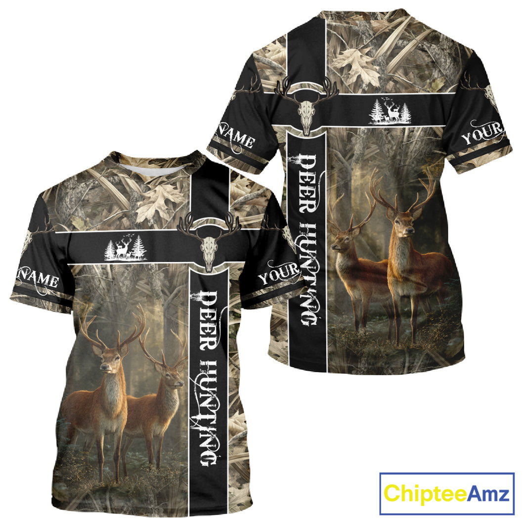 Best Camouflage Deer Hunting Shirt for Hunter, Deer Hunting Crew Shirt, Hunting Gifts NBT53